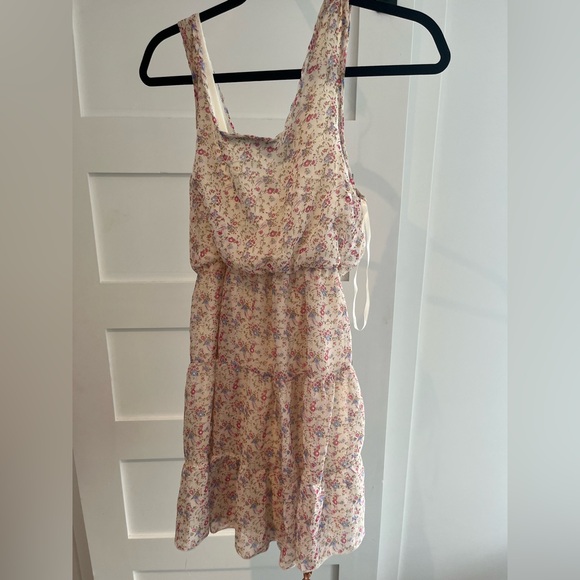 Bailey blue Floral dress with belt in size large - Picture 3 of 3